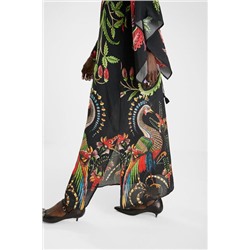 Vestido largo loose manga ancha 3/4