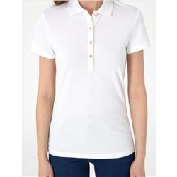 Beyaz Regular Fit Pamuklu Polo Yaka Basic Tişört