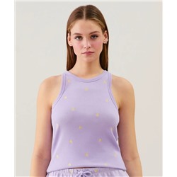 Top de jersey con bordados