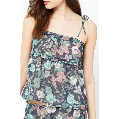 Top Blossom Azul verdoso