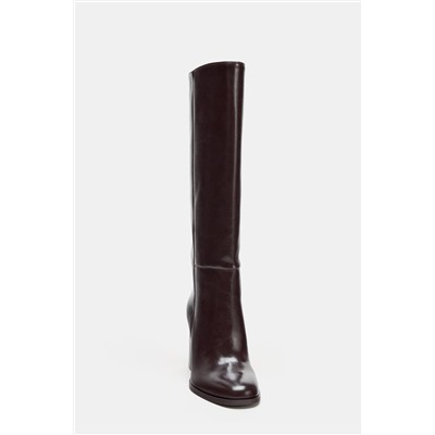BLOCK HEEL KNEE-HIGH BOOTS