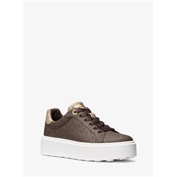 Romey metallic two-tone signature logo platform sneaker  Michael Kors Outlet