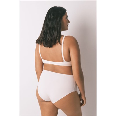 Braga alta algodón rosa