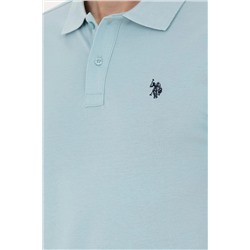 Erkek Açık İndigo Basic Tişört