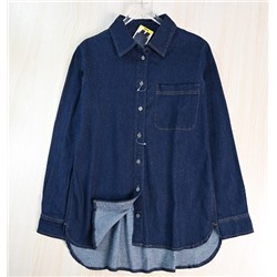 Женская повседневная джинсовая рубашка из эластичного хлопка