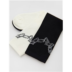 Jacquardsocken, 2er-Pack