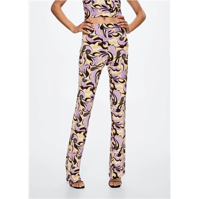 Pantalón estampado retro -  Mujer | MANGO OUTLET Melilla