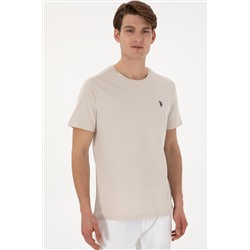 Erkek Regular Fit Bisiklet Yaka Taş Basic Tişört