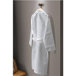 Blois %100 Pamuk Unisex Bornoz - Beyaz - Lüks Koleksiyon