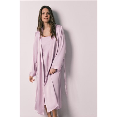 Bata midi satén lila