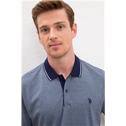 Erkek İndigo Polo Yaka Tişört