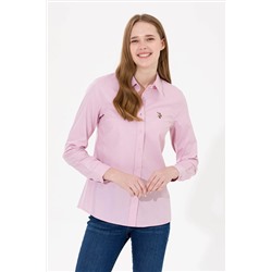 Kadın Manolya Uzun Kollu Basic Gömlek