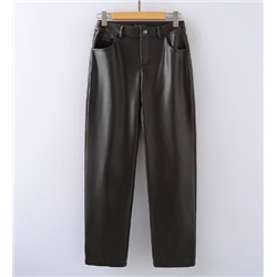 Женские повседневные облегающие кожаные брюки