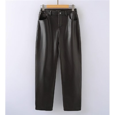 Женские повседневные облегающие кожаные брюки