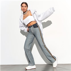 Джинсы прямые с эффектом изнанки, Matera (dark blue)