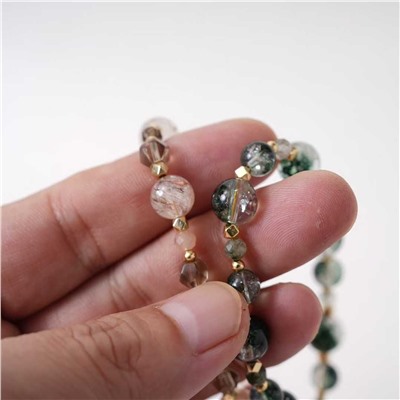 Двойной браслет из натурального камня