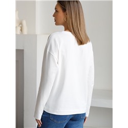 Лонгслив с принтом из премиального хлопка с эластаном