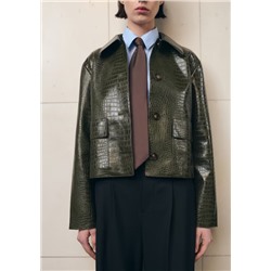 Chaqueta efecto piel coco