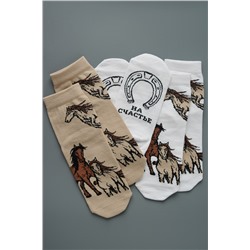Носки женские Лошадки (набор 3 пары)