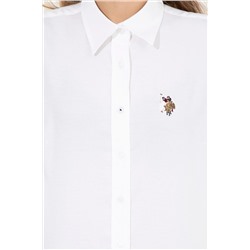 Kadın Beyaz Uzun Kollu Basic Gömlek