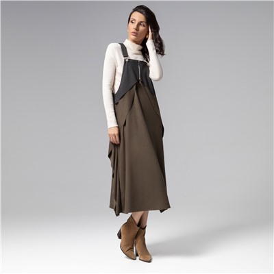 Сарафан из мягкой замши, Ушла красиво (dark green)