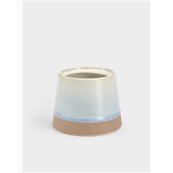 Сахарница, 9,5 см, 260 мл, керамика, бежево-голубая, в крапинку, Azurro