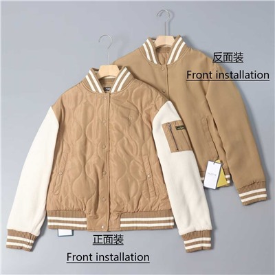 Женская двухсторонняя стеганая куртка - бомбер HAZZY*S