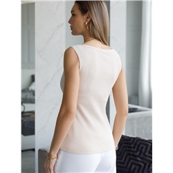 Топ из трикотажа в широкий рубчик