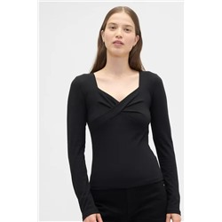 Twist-Front Sweetheart Top