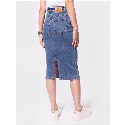 Юбка из эластичного денима