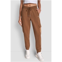 HIGH-RISE STUDDED LOGO SLIM JOGGER