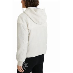 Chaqueta acolchada borreguito capucha