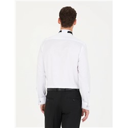 Beyaz Slim Fit Smokin Gömlek