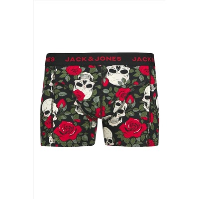 Jack & Jones J&J Jachenry Scull Karışık Renk 3'lü Kırmızı mix Siyah Boxer Paketi