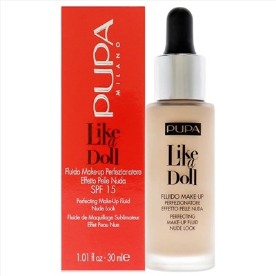 like a doll perfecting make-up fluid nude look foundation spf 15 - 020 light beige by for women - 1.01 oz foundation