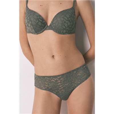 Braga ancha brasileña encaje kaki