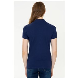 Kadın Lacivert Basic Polo Yaka Tişört