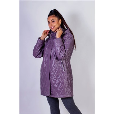 Элегантная демисезонная куртка с капюшоном Клетка арт.339