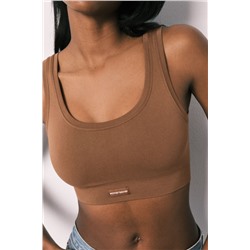 COZY Top seamless marrón chocolate