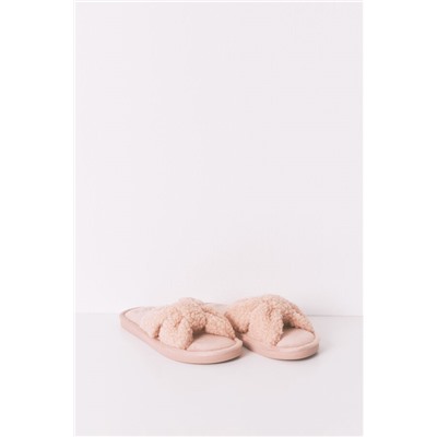 Zapatilla casa borreguito rosa