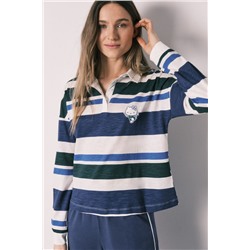 Pijama largo Hello Kitty algodón polo rayas