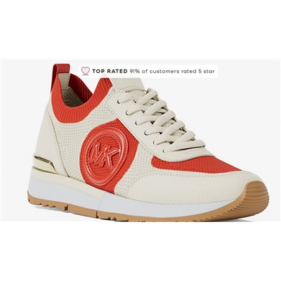Michael Kors Outlet Jenkins Two-Tone Stretch Knit Trainer