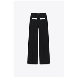CONTRAST BOUCLÉ TROUSERS