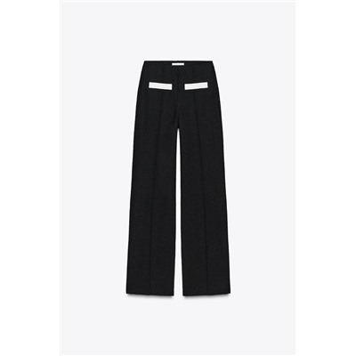 CONTRAST BOUCLÉ TROUSERS