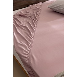 Ciel King Size %100 Pamuk Lastikli Saten Çarşaf - Açık Mürdüm