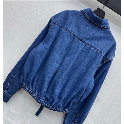 Женская джинсовая рубашка на шнуровке в ретро стиле   ЛОЕВ*Е 💛