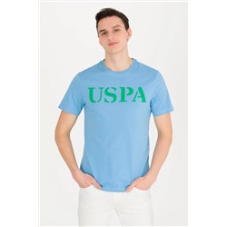 Erkek Turkuaz Basic Bisiklet Yaka Tişört