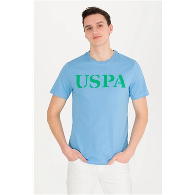 Erkek Turkuaz Basic Bisiklet Yaka Tişört