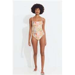 Bañador tiras traseras lúrex