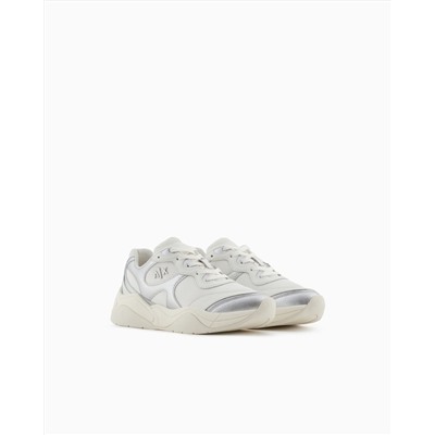 Sneakers with metallic inserts